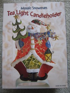 Snowman tea light