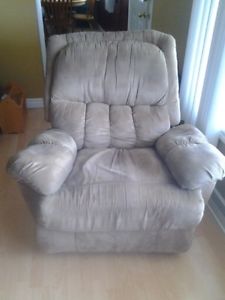 Sofa, love seat and roking chair