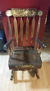 Solid wood antique rocking chair
