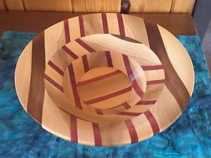 Turned wooden bowl