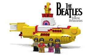Unopened new Beatles yellow submarine lego set