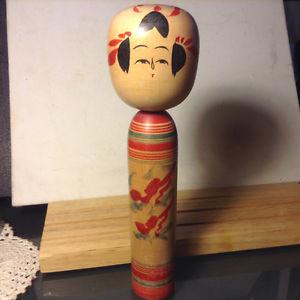 Vintage Japanese wooden used kokeshi doll