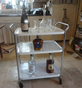 Vintage Medical Tray Repurposed for Bart or Kitchen Cart
