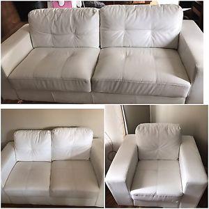 Wanted: White leather couches