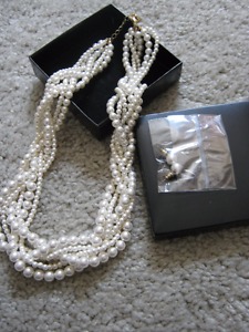 braided pearls & earrings