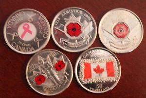 colorized canadian coins