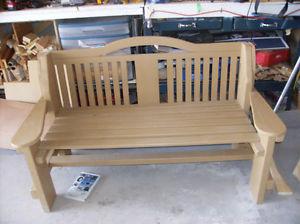 solid wooden bench