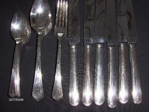24 piece silver plated set
