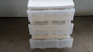 3 drawer plastic storage drawers