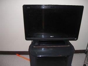 32 INCH SONY TV AND NICE TV STAND