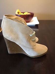 Aldo Suede Ankle Booties (Crepe Wedge)