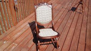 Amtique/Vintage Folding Rocking Chair