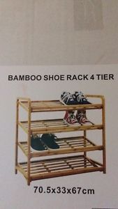 Bamboo shoe rack
