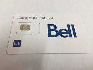 Bell Mobility Sim Card Various sizes BRAND new