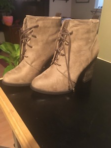 Brand New Neutral Suede Boots