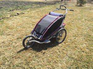 Chariot brand cx2: double jogging stroller/bike
