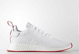 DS NMD R2 White & Red sz 9.5