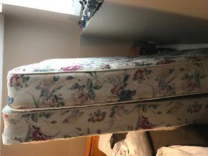 Double Mattress and Boxspring