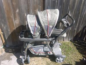 Double baby stroller