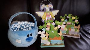 Easter decorations, metal, wooden & plush