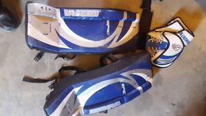 Free 28 inch road hockey pads and glove