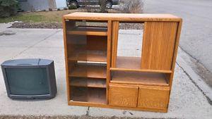 Free Entertainment Center and Old TV