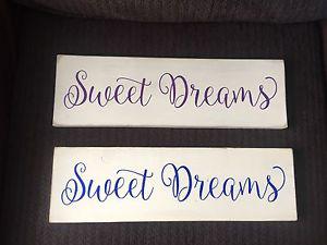 Hand Painted & Handmade "Sweet Dreams" Wooden Signs