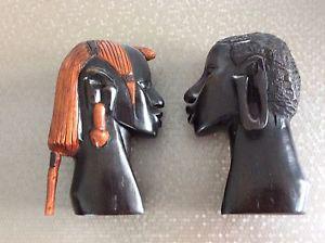 Hand carved African statues