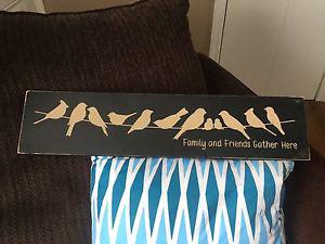 Hand painted & Handmade "Family & Friends" Wooden Signs