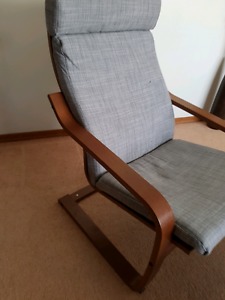 Ikea chair with leg rest - like new