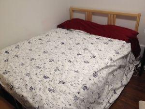 Ikea double bed and mattress