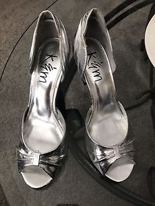 K&M Silver High Heels Size 8.5M