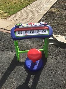 Keyboard with stand and stool