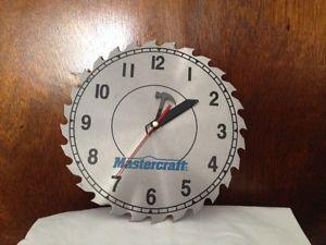 Mastercraft 10" Saw Blade Clock New Condition