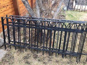 ON HOLD - Cast iron metal fencing and gate