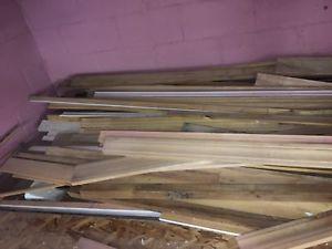 Oak wood baseboards