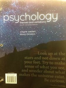 Psycology: themes and variations 4th edition