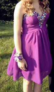 Purple Size 2 Grad Dress