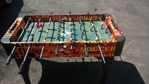 Soccer foosball table