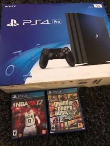 Sony Playstation 4 Pro 1TB Game Console + 2 Games