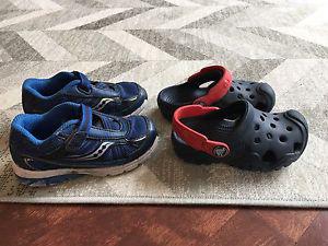 Toddler size 8 runners and size 6/7 crocs