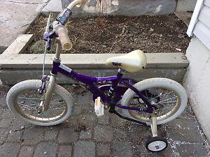 Two 16" kids bikes with training wheels $20/each