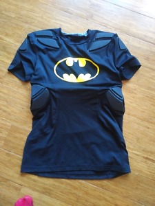 Under Armour padded football compression shirt w Batman sz