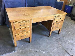 Vintage Quarter Sawn Office Desk