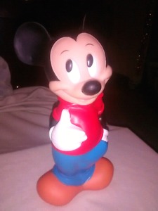 (Vintage) Rubber Mickey Mouse Bank