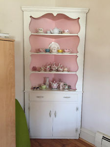 White and Pink Display Cabinet!