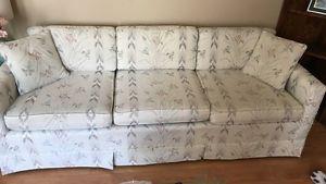 White floral couch