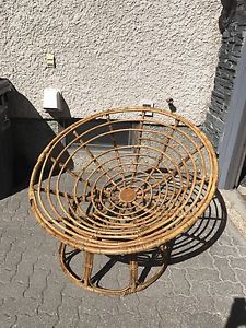 Wicker bowl chair frame only