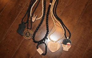 Wood necklaces