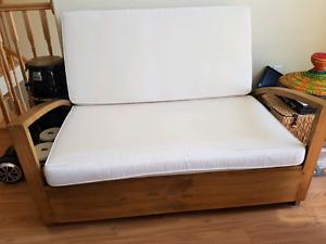 Wooden wicker emporium couch
